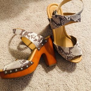 Lucky Brand Snakeskin Heels